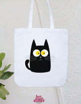 Cat Tote Bag Zipper