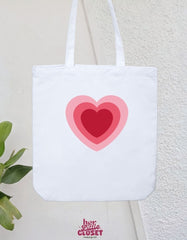 Pink Heart Tote Bag