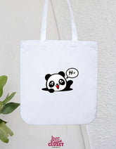 Panda Hie Tote Bag