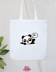 Panda Hie Tote Bag
