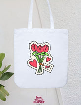 Tulip Tote Bag - White