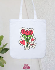 Tulip Tote Bag - White